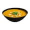 Smarty Had A Party 16 oz. Black with Gold Rim Organic Round Disposable Plastic Soup Bowls (120 Bowls), 120PK 9316-BG-CASE - alternate 7